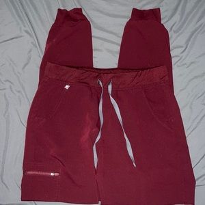 FIGS joggers. Maroon. Size Small/Tall